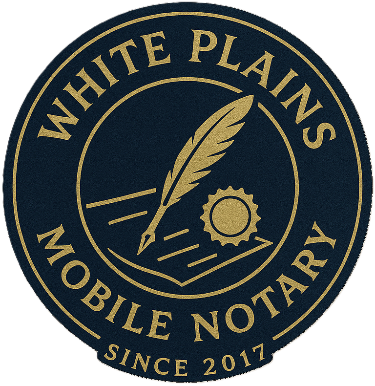 White Plains Mobile Notary Logo